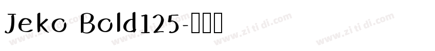 Jeko Bold125字体转换